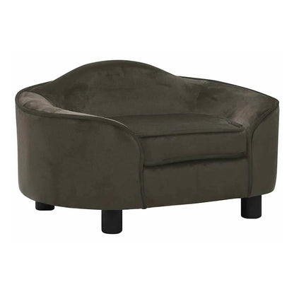 Dog Sofa 67x47x36 cm Plush Dark grey