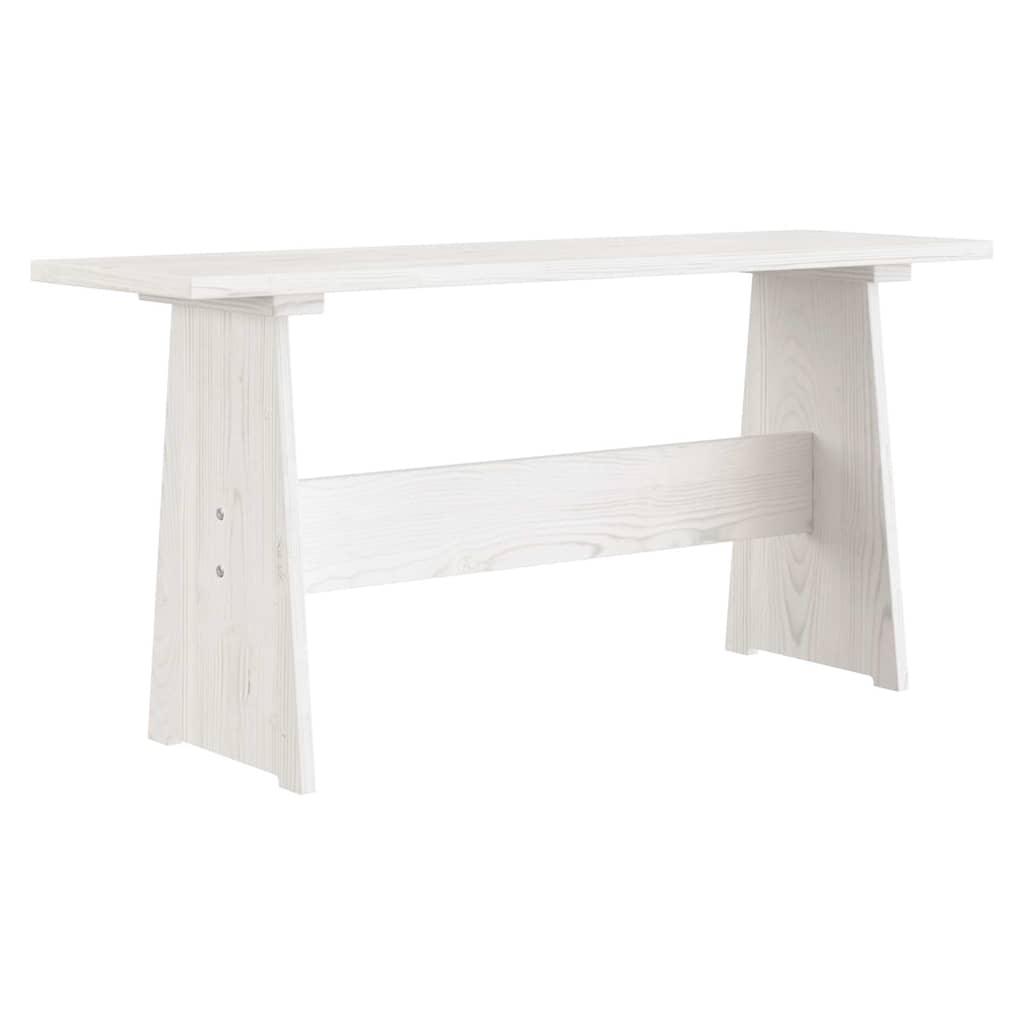 vidaXL Dining Table With Bench | White | Solid pine wood | Medium | Durable 3