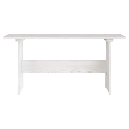 vidaXL Dining Table With Bench | White | Solid pine wood | Medium | Durable 4