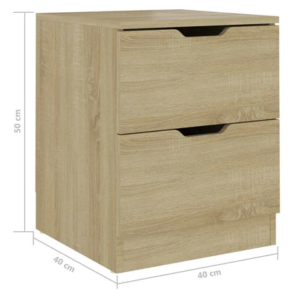vidaXL Bedside Cabinet | Sonoma Oak | Engineered Wood | Standard 6