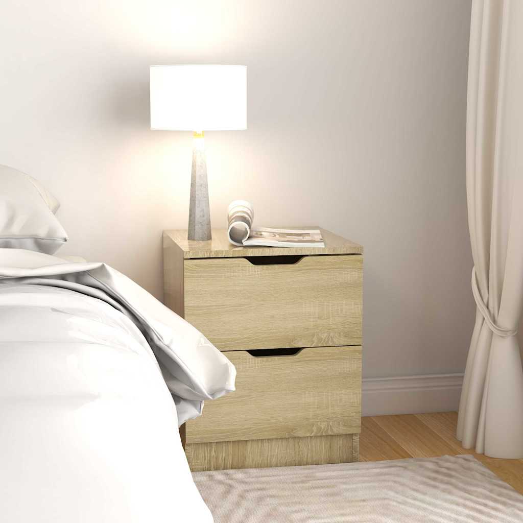 vidaXL Bedside Cabinet | Sonoma Oak | Engineered Wood | Standard 1