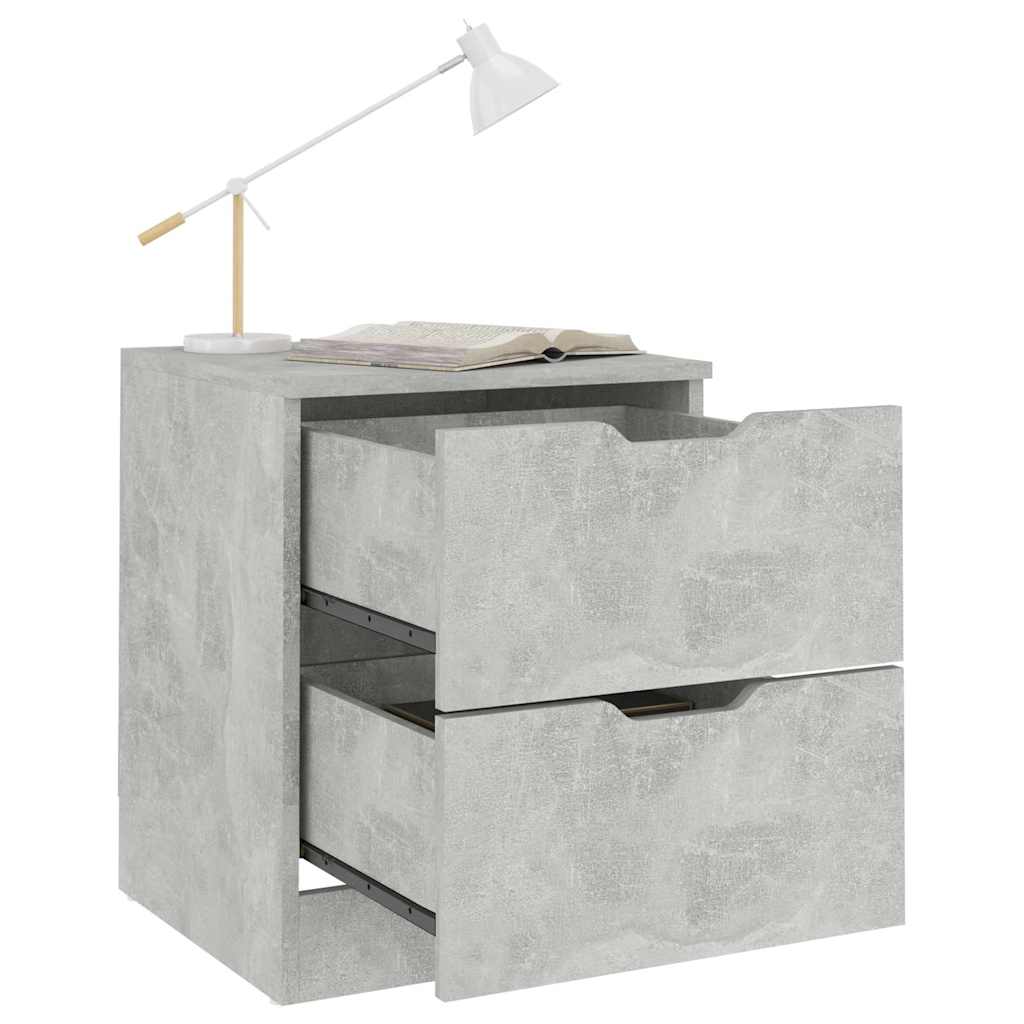 vidaXL Bedside Cabinet | Concrete Grey | Engineered wood | Medium 5