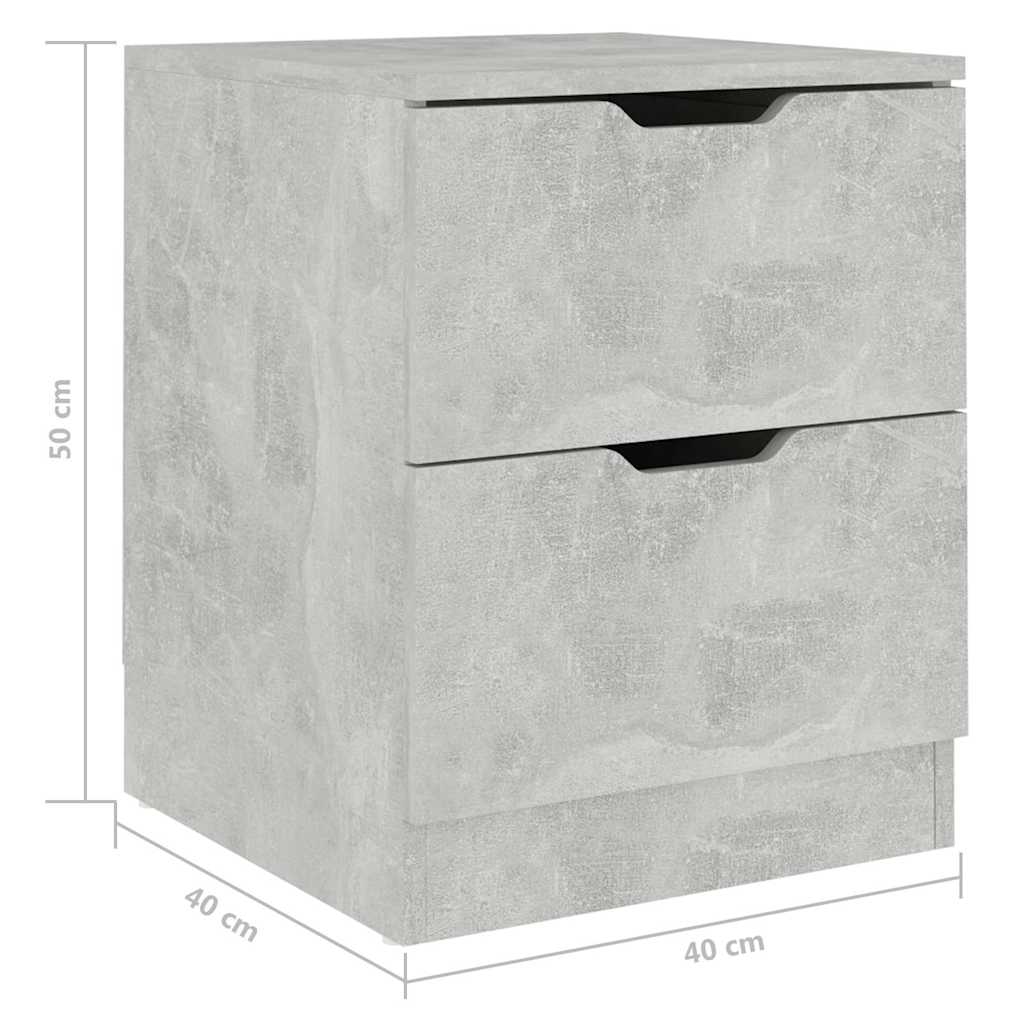 vidaXL Bedside Cabinet | Concrete Grey | Engineered wood | Medium 6