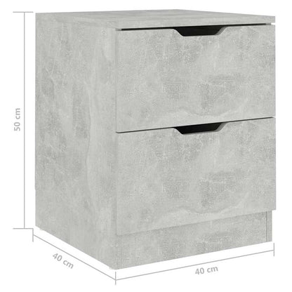vidaXL Bedside Cabinet | Concrete Grey | Engineered wood | Medium 6