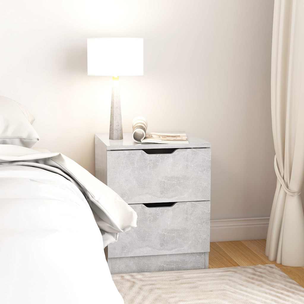 vidaXL Bedside Cabinet | Concrete Grey | Engineered wood | Medium 1