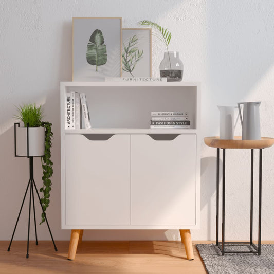 326828 vidaXL Sideboard High Gloss White 60x30x72 cm Engineered Wood 1