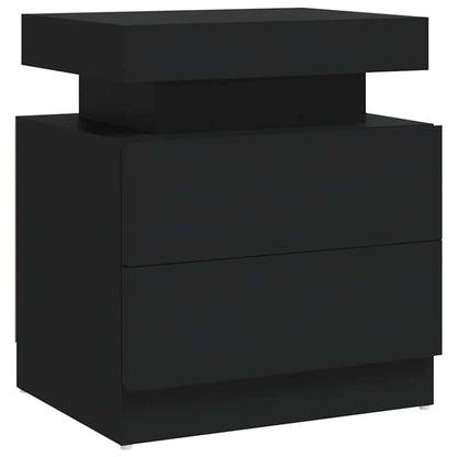 Bedside Cabinet 45x35x52 cm Engineered Wood Black