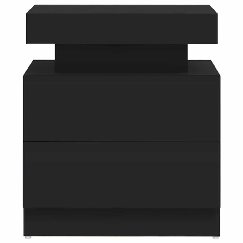 Bedside Cabinet 45x35x52 cm Engineered Wood Black
