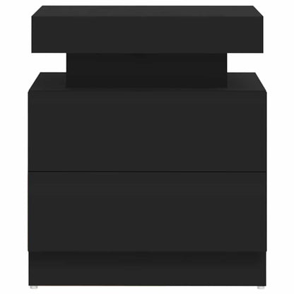 Bedside Cabinet 45x35x52 cm Engineered Wood Black