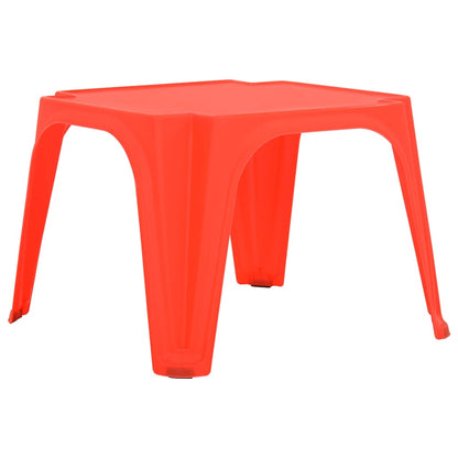 vidaXL Kids Table And Chair | Red, green, yellow, blue | 100% PP (polypropylene) 3