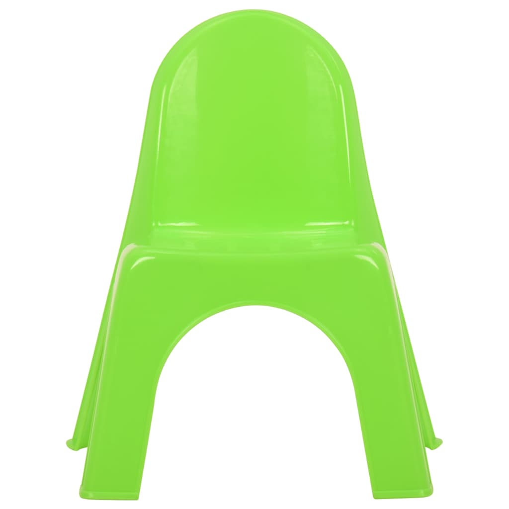 vidaXL Kids Table And Chair | Red, green, yellow, blue | 100% PP (polypropylene) 6