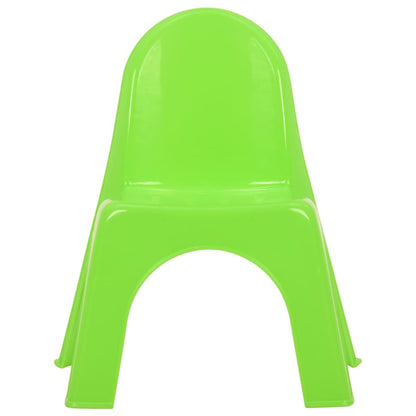 vidaXL Kids Table And Chair | Red, green, yellow, blue | 100% PP (polypropylene) 6