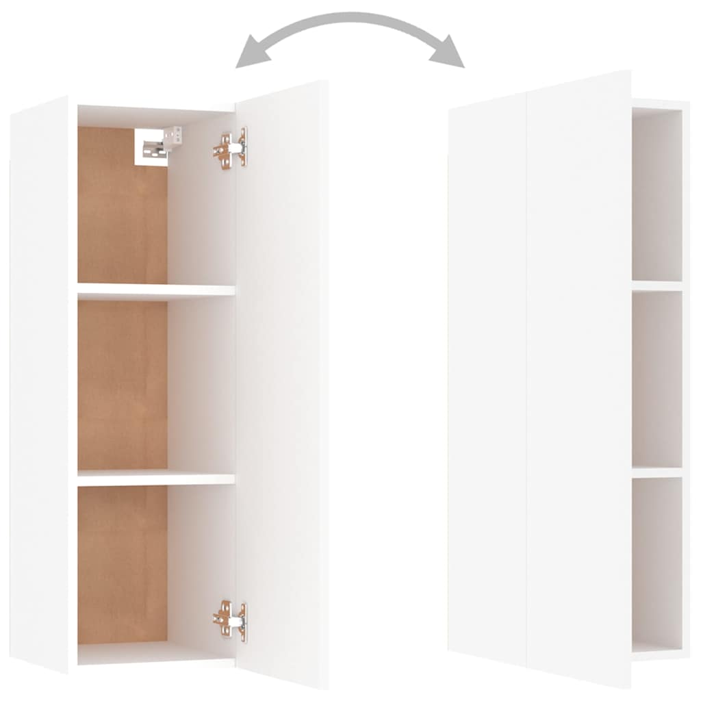 vidaXL TV Cabinet | White | Engineered wood | Medium | TV Cabinet | Rectangular 6