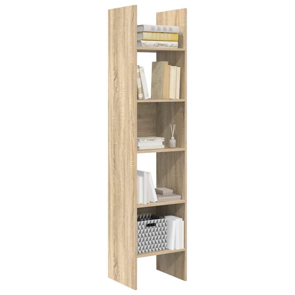 vidaXL Book Cabinet | Sonoma oak | Engineered Wood | 40x35x180 cm | Book Cabinet 4