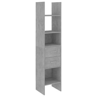 vidaXL Book Cabinet | Concrete Grey | Engineered Wood | Tall | Book Cabinet 2
