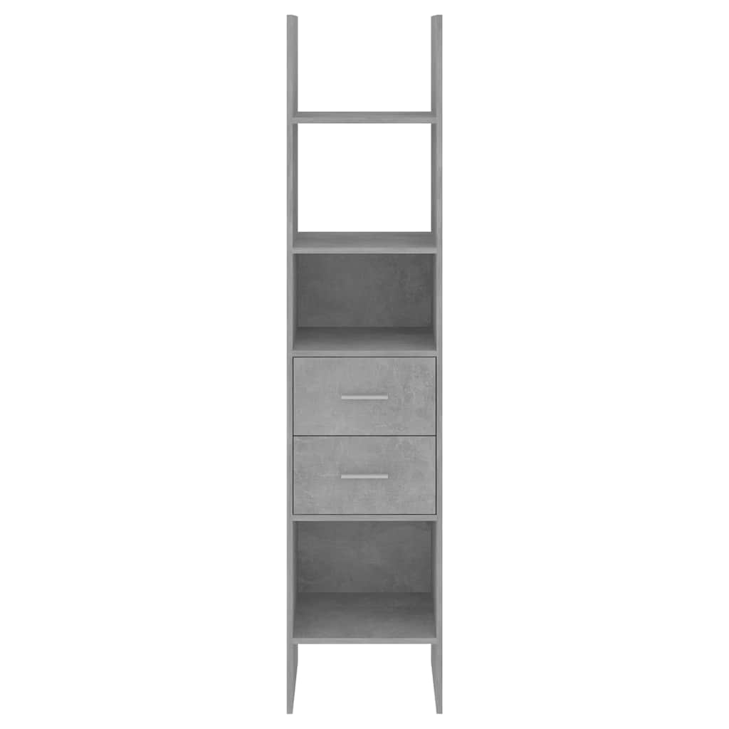 vidaXL Book Cabinet | Concrete Grey | Engineered Wood | Tall | Book Cabinet 4