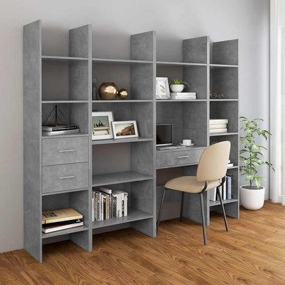 vidaXL Book Cabinet | Concrete Grey | Engineered Wood | Tall | Book Cabinet 6
