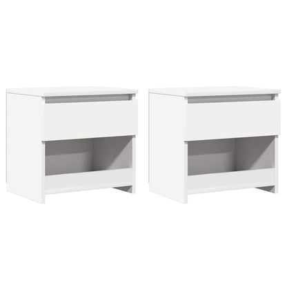803444 vidaXL Bedside Cabinets 2 pcs White 40x30x39 cm Engineered Wood 2