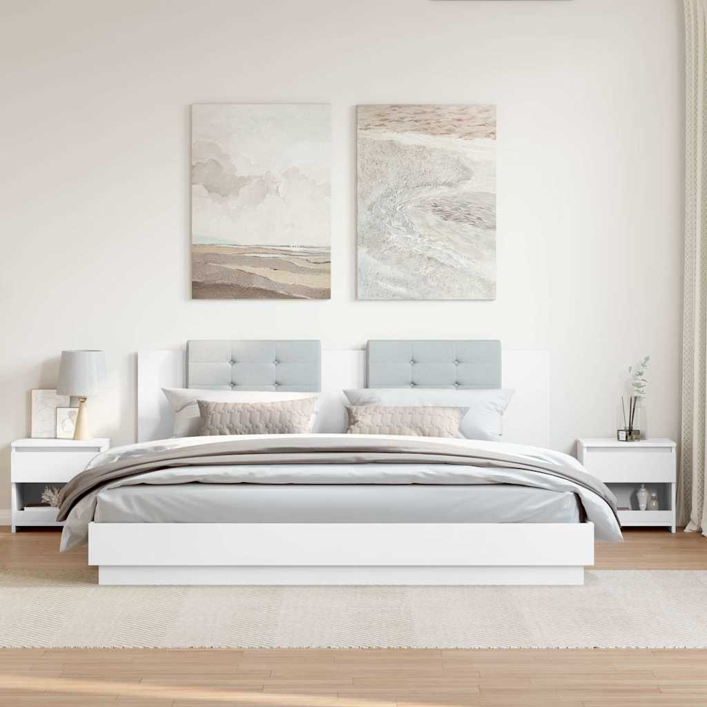 803444 vidaXL Bedside Cabinets 2 pcs White 40x30x39 cm Engineered Wood 3