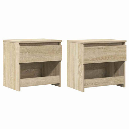 803450 vidaXL Bedside Cabinets 2 pcs Sonoma Oak 40x30x39 cm Engineered Wood 2