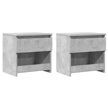 803452 vidaXL Bedside Cabinets 2 pcs Concrete Grey 40x30x39 cm Engineered Wood 2