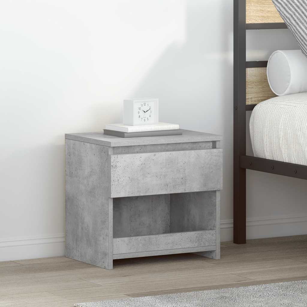803452 vidaXL Bedside Cabinets 2 pcs Concrete Grey 40x30x39 cm Engineered Wood 1