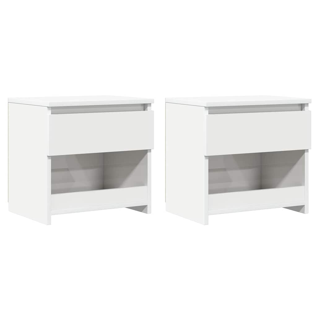 803456 vidaXL Bedside Cabinets 2 pcs High Gloss White 40x30x39 cm Engineered Wood 2