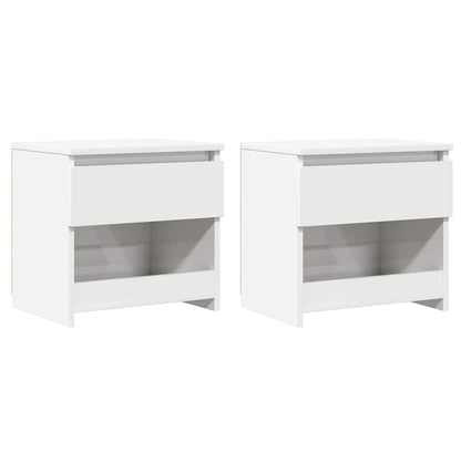803456 vidaXL Bedside Cabinets 2 pcs High Gloss White 40x30x39 cm Engineered Wood 2