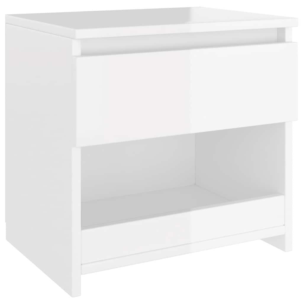 803456 vidaXL Bedside Cabinets 2 pcs High Gloss White 40x30x39 cm Engineered Wood 4