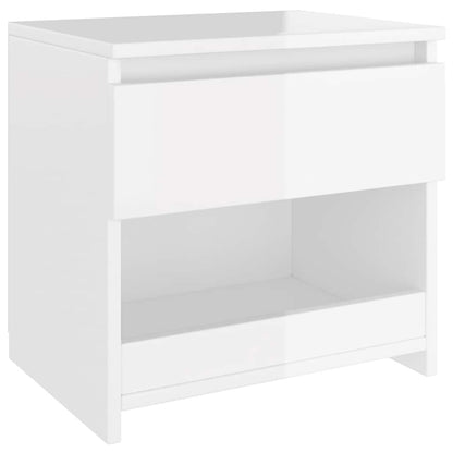803456 vidaXL Bedside Cabinets 2 pcs High Gloss White 40x30x39 cm Engineered Wood 4