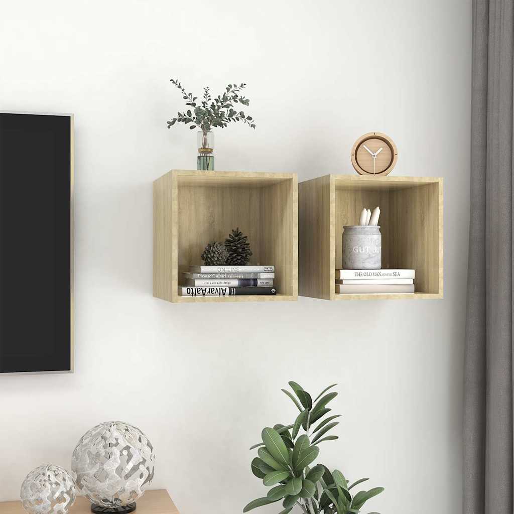 vidaXL Wall Cabinet | Set of 2 | Sonoma oak | Engineered wood | Medium 4