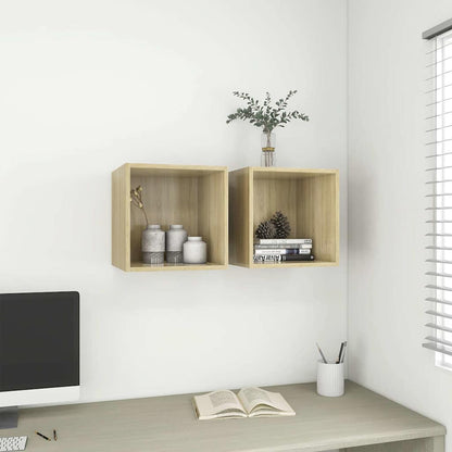 vidaXL Wall Cabinet | Set of 2 | Sonoma oak | Engineered wood | Medium 1