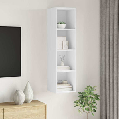 vidaXL TV Cabinet | White | Engineered Wood | Medium |  Wall Mounting 3
