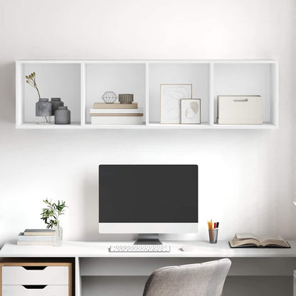 vidaXL TV Cabinet | White | Engineered Wood | Medium |  Wall Mounting 4