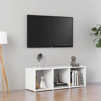 805534 vidaXL TV Cabinet White 107x35x37 cm Engineered Wood 1
