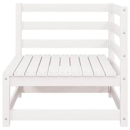 vidaXL Garden Corner Sofa White Solid Wood Pine 4