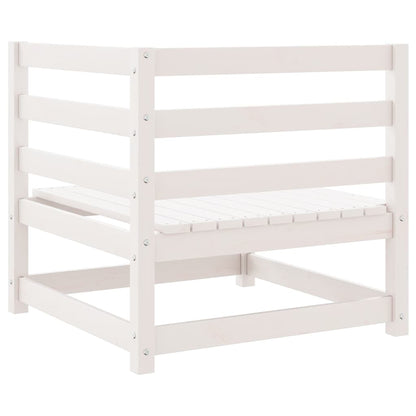 vidaXL Garden Corner Sofa White Solid Wood Pine 6