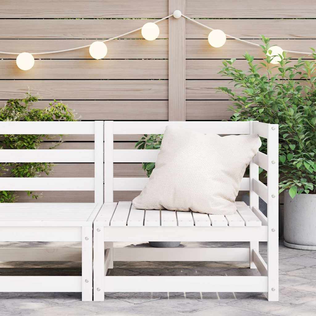 vidaXL Garden Corner Sofa White Solid Wood Pine 1