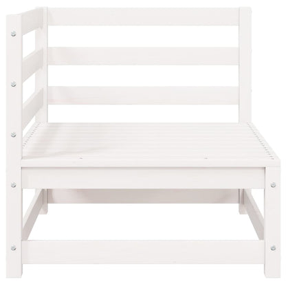 vidaXL Garden Corner Sofas 2 pcs White Solid Wood Pine 5