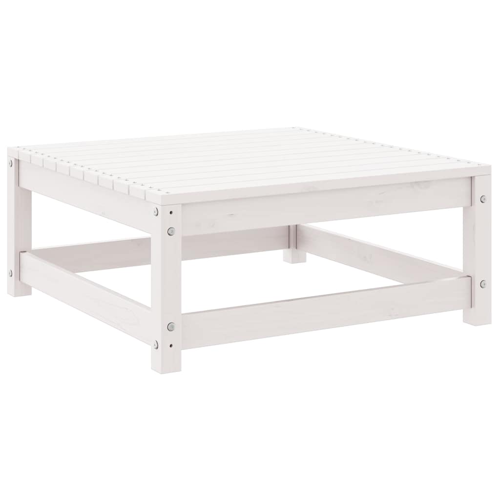 vidaXL 2 Piece Garden Lounge Set White Solid Pinewood 4
