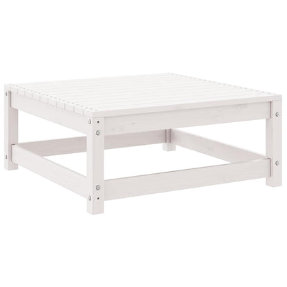 vidaXL 2 Piece Garden Lounge Set White Solid Pinewood 4