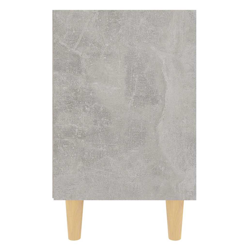 805788 vidaXL Bed Cabinets with Solid Wood Leg 2 pcs Concrete Grey 40x30x50cm 5