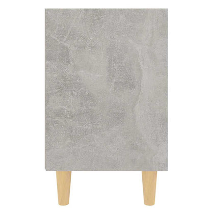 805788 vidaXL Bed Cabinets with Solid Wood Leg 2 pcs Concrete Grey 40x30x50cm 5