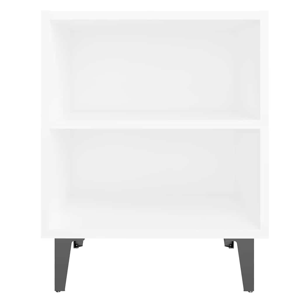 vidaXL Bed Cabinet | Set of 2 | White | Engineered wood, metal | Standard 5