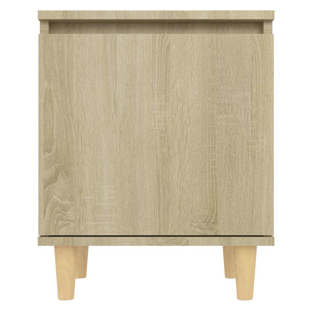805822 vidaXL Bed Cabinets with Solid Wood Legs 2 pcs Sonoma Oak 40x30x50 cm 5
