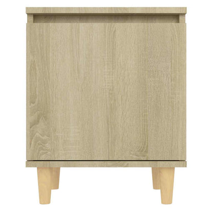 805822 vidaXL Bed Cabinets with Solid Wood Legs 2 pcs Sonoma Oak 40x30x50 cm 5