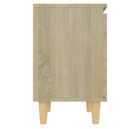 805822 vidaXL Bed Cabinets with Solid Wood Legs 2 pcs Sonoma Oak 40x30x50 cm 6
