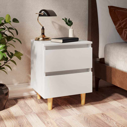vidaXL Bed Cabinet with Solid Pinewood Legs 40x35x50 cm