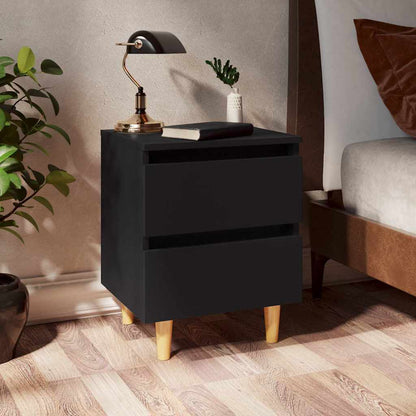 vidaXL Bed Cabinet with Solid Pinewood Legs 40x35x50 cm