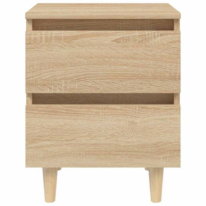 vidaXL Bed Cabinet | Sonoma Oak | Engineered Wood, Solid Pinewood | 40x35x50 cm 3